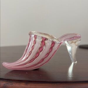 Murano vintage glass slipper